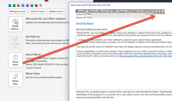 ARM 32-bit ending for Microsoft 365