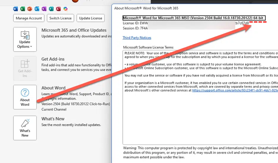 ARM 32-bit ending for Microsoft 365