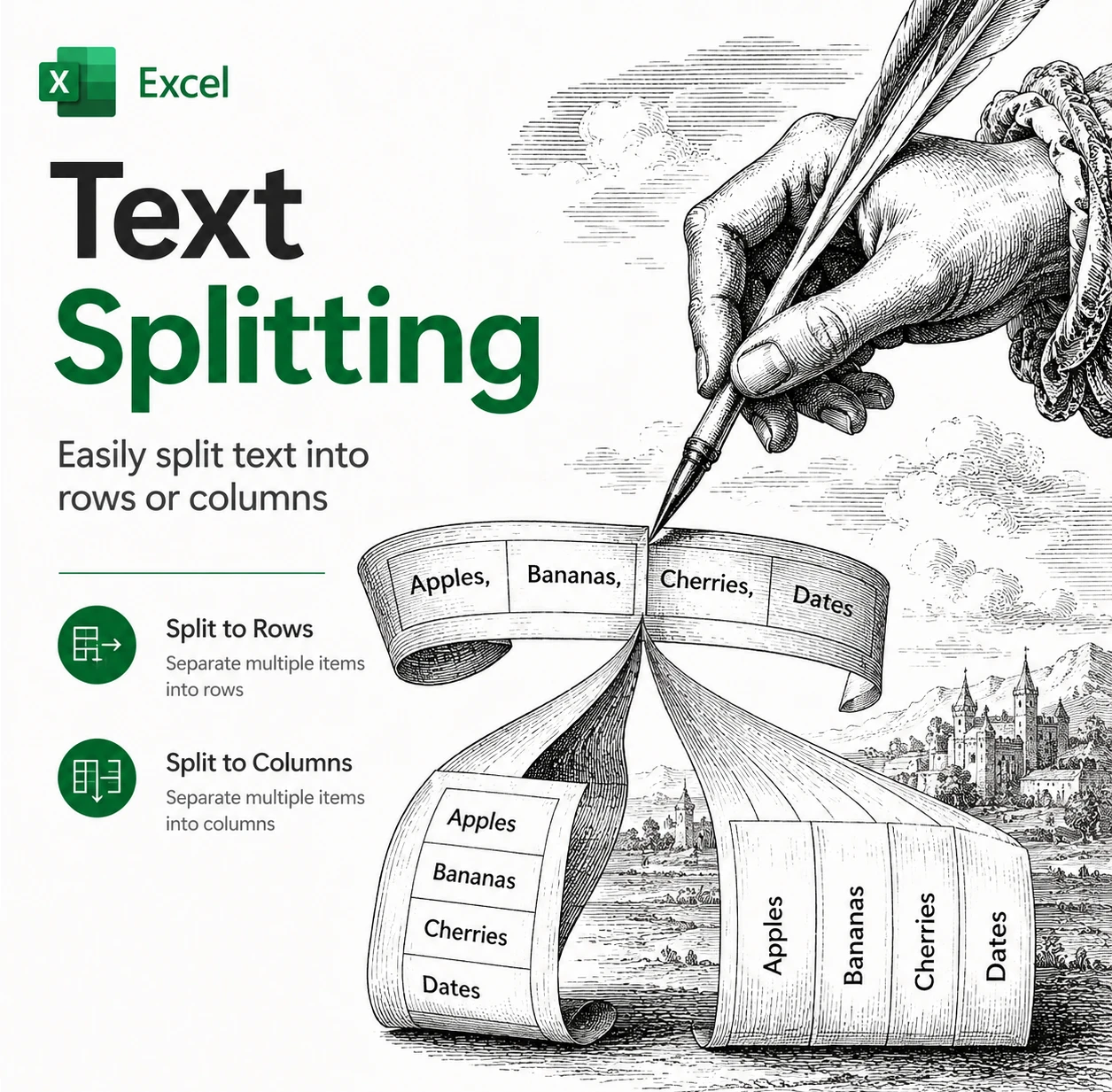 Split Text in Excel the Easy Way: TEXTSPLIT, TEXTBEFORE and TEXTAFTER Explained