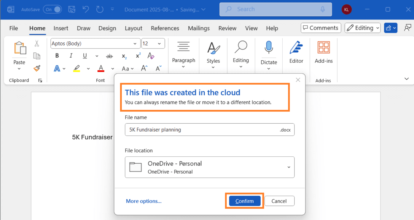 Word docs saved to the cloud – like it or not