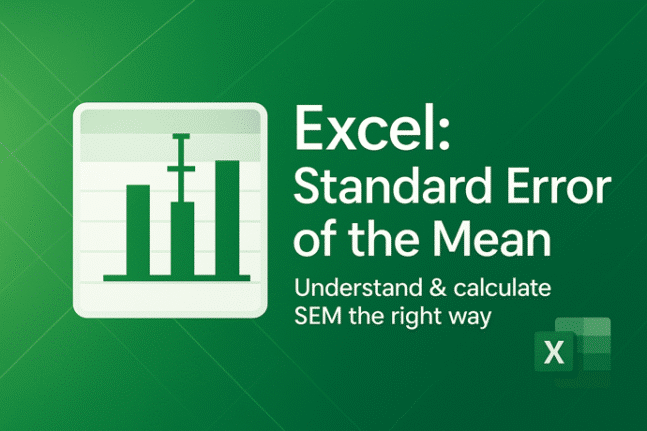 Understand and use Excel’s Standard Error of the mean