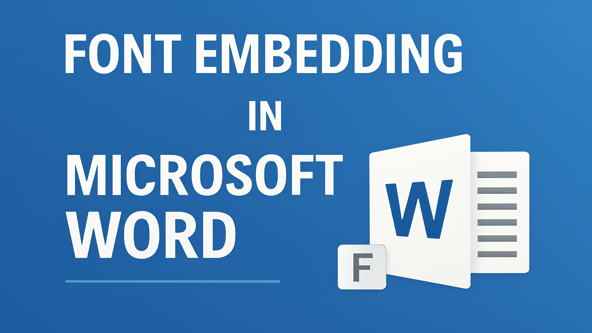 All about Font Embedding in Microsoft Word — make sure your document looks the same across devices