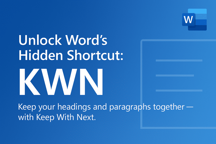 KWN – three letters that all Word users should know