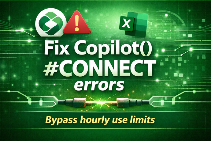 How to Fix Excel Copilot “#Connect” Errors