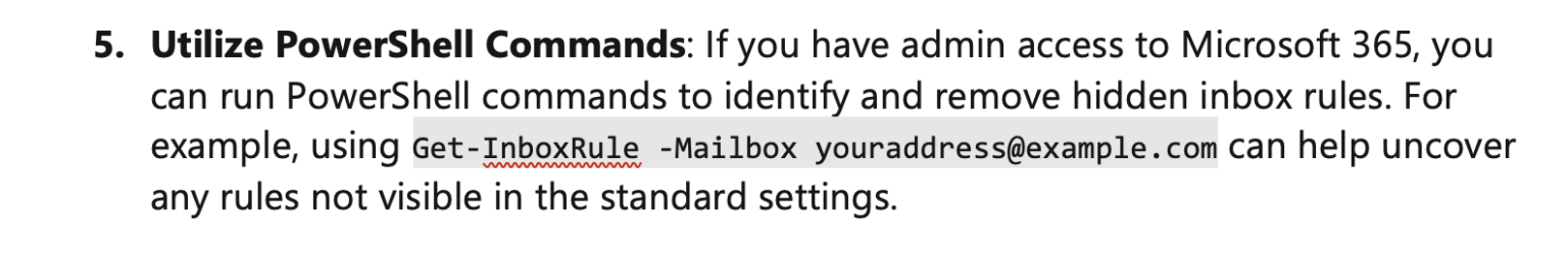 Hidden Inbox Rules Microsoft Exchange and How to Detect - Office Watch