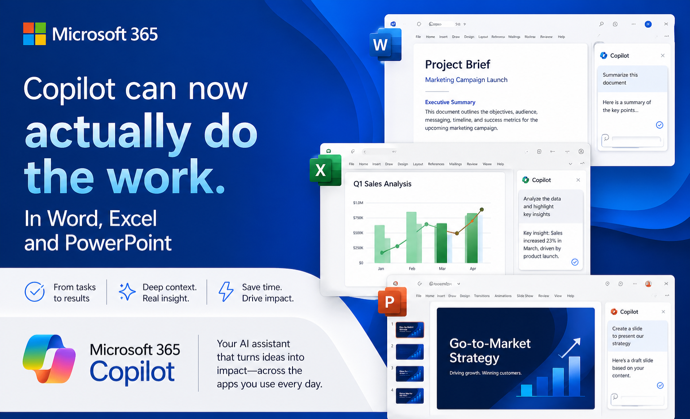 Copilot Can Now Actually Do the Work in Word, Excel, and PowerPoint