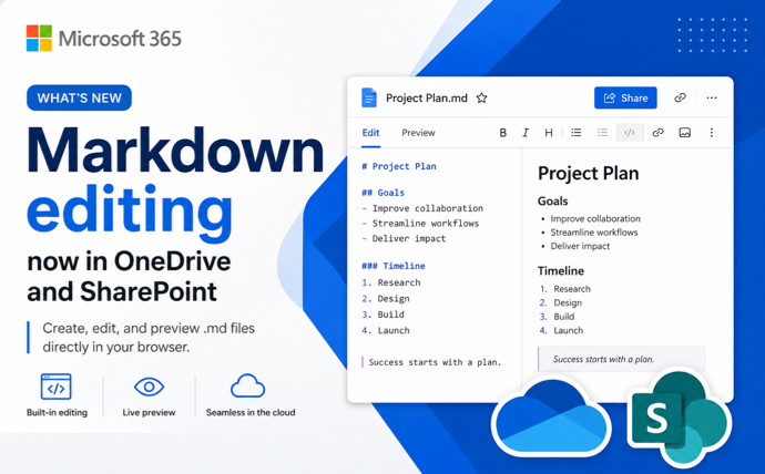 Native Markdown Editing now in OneDrive and SharePoint