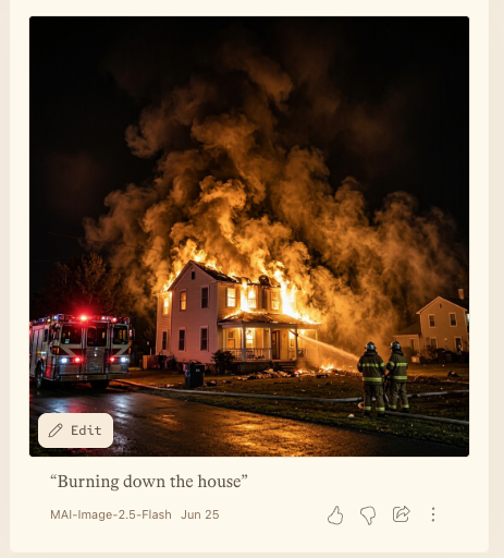 MAI-Image example "Burning down the house" : Office-Watch.com