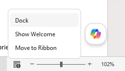 Copilot “Move to Ribbon” in the real world