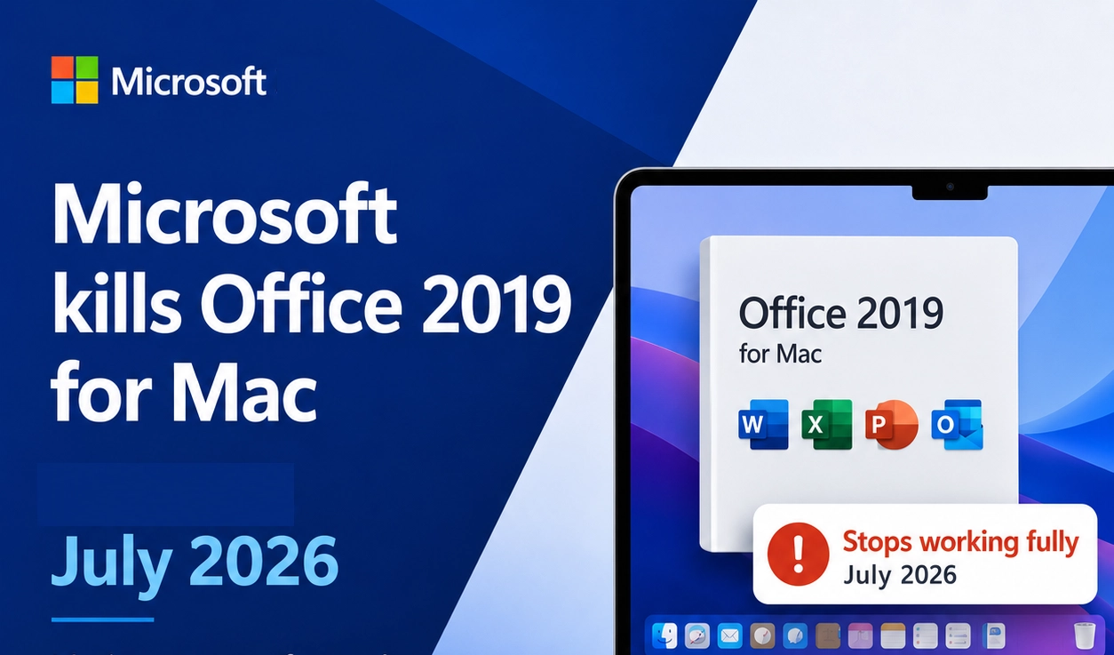 Microsoft Kills Office 2019 for Mac: Apps Stop Working July 13, 2026