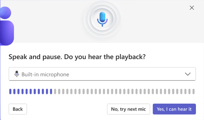 Teams Adds a Test Mic and Speaker Button to the Join Screen