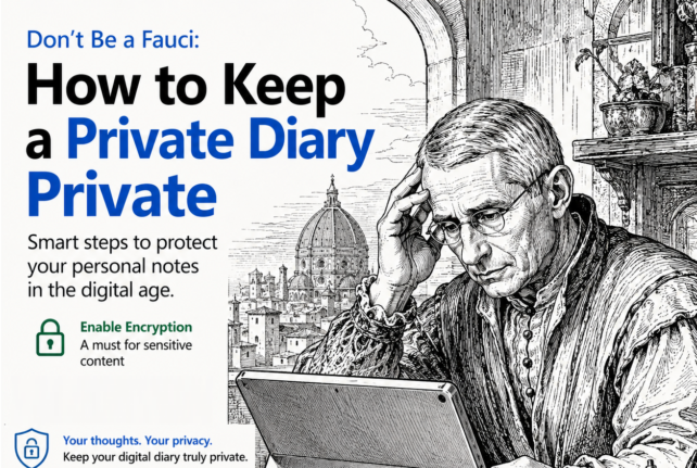 Don’t be a Fauci – how to keep a private diary, private