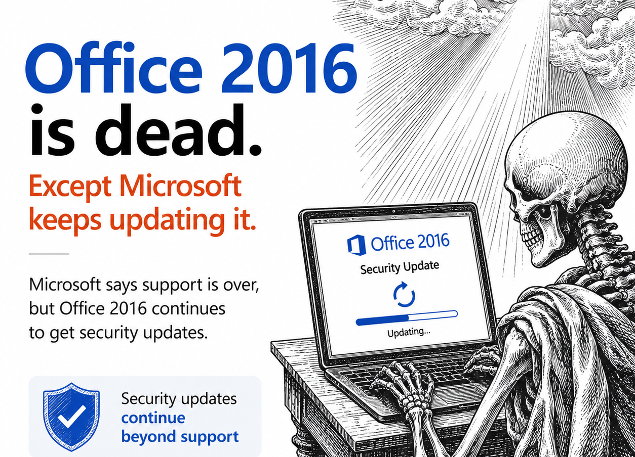 Office 2016 Still Gets Security Updates: Check If Yours Qualifies