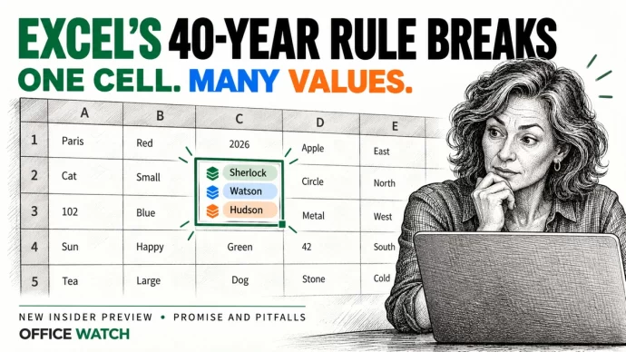 Excel List in a Cell: One Cell Now Holds Many Values, but Don’t Share It Yet