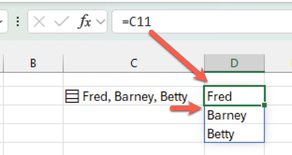 Excel formula referencing a list cell returns a spilled array. : Office-Watch.com