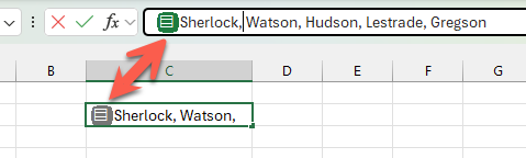 Microsoft 365 Copilot formula bar shows names being entered. : Office-Watch.com
