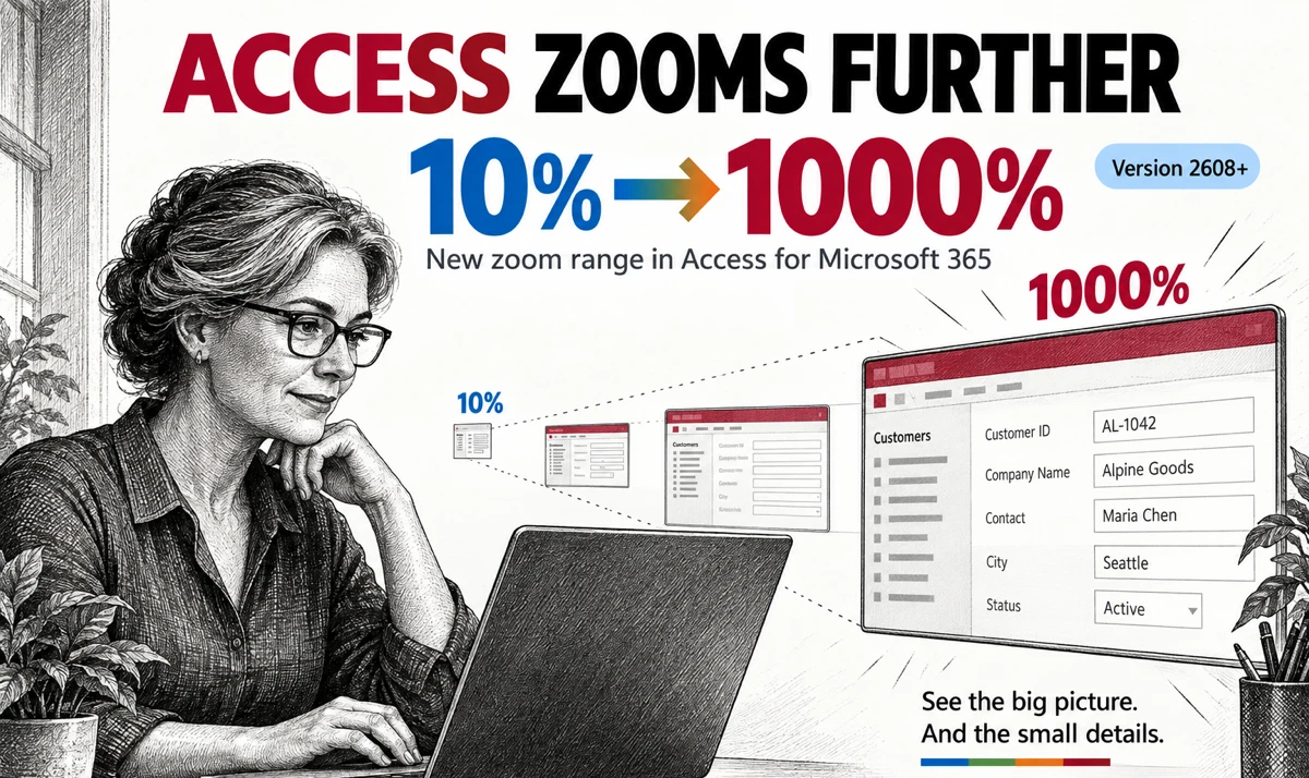 Microsoft Access Zoom Now Reaches 1000%: How to Set It