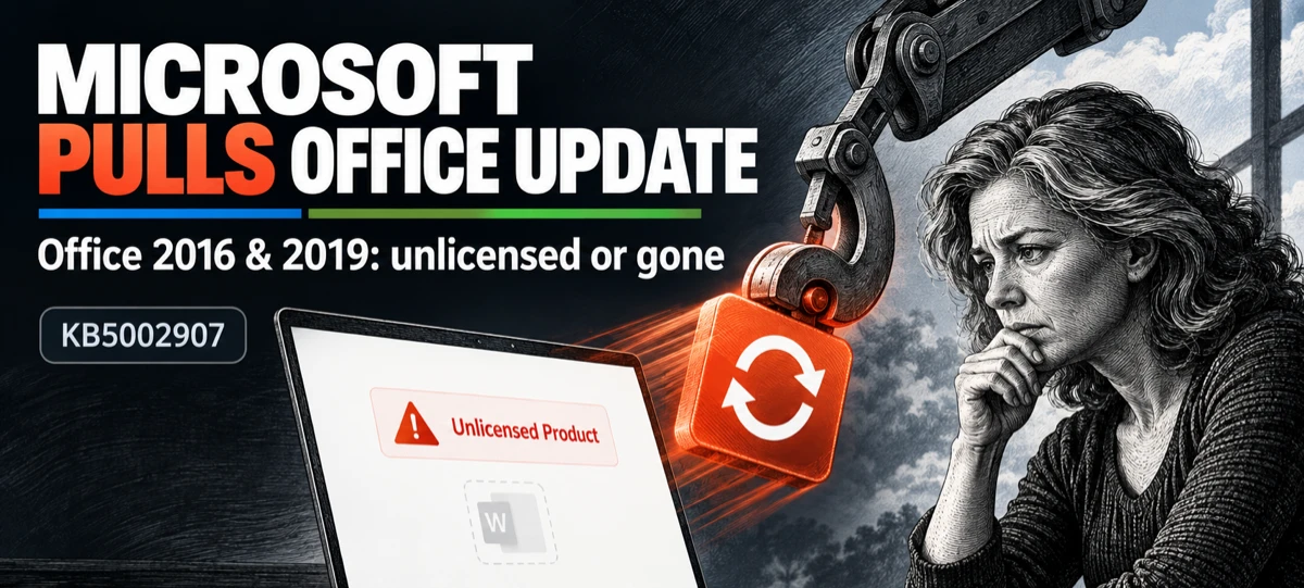KB5002907 Broke Office 2016 and 2019: How to Get Office Back