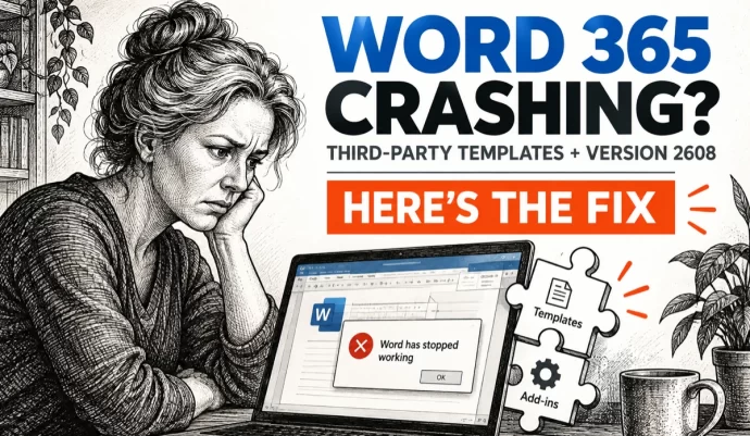 Word 365 crashes when third-party apps fill templates, how to fix it