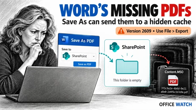 Word Save As PDF Bug Silently Saves Files to Wrong Folder, How to Fix It
