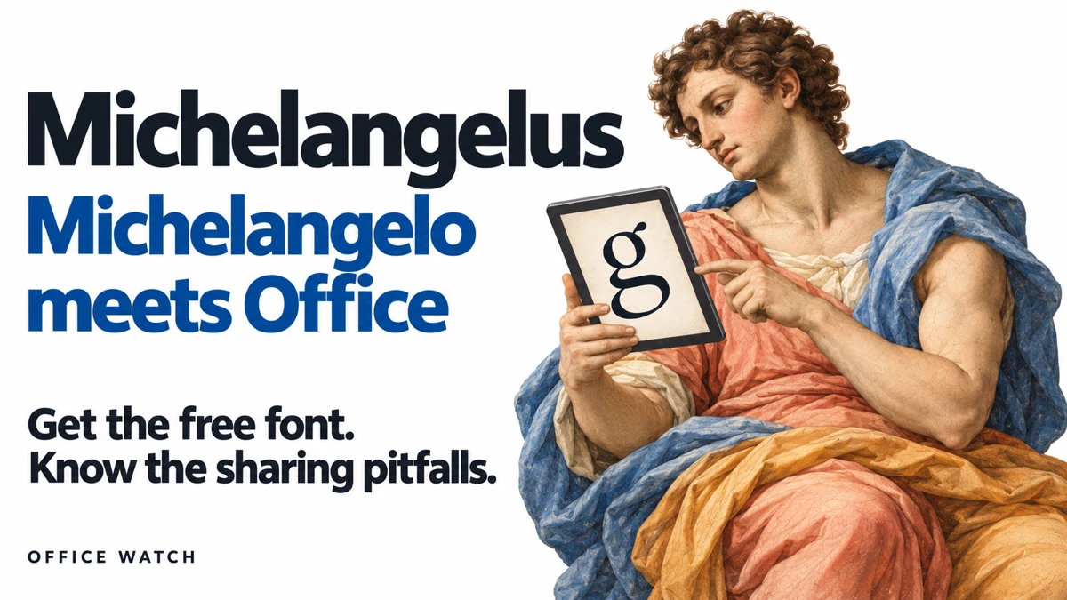 Michelangelus: Microsoft’s Free Michelangelo-Inspired Typeface — Download It Now