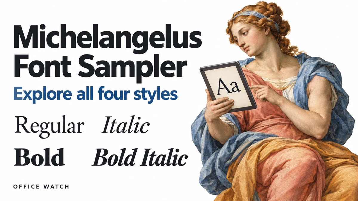 Michelangelus Font: A Sampler of All Four Stunning Variants