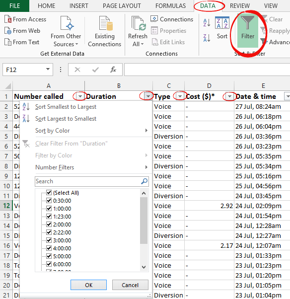 Excel Data Filter Not Showing All Options