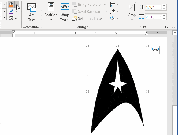 Star Trek Logo With Variations In Office Word Powerpoint Or Excel Office Watch