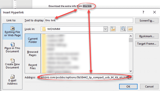 Add a link to a PDF or other file into a Word document - Office Watch