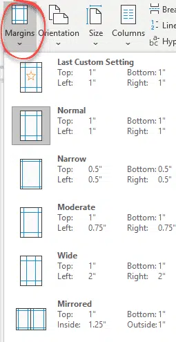 Align Page vs Align Margin in Word - Office Watch