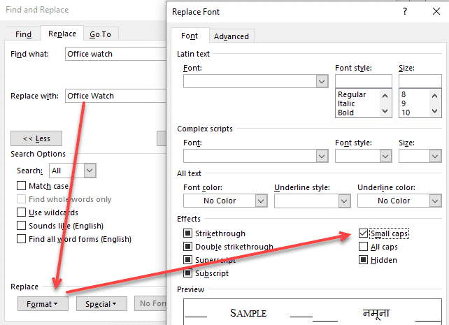 word for mac find and replace