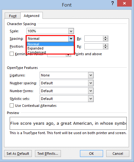 how to change the paragraph spacing in word 2016