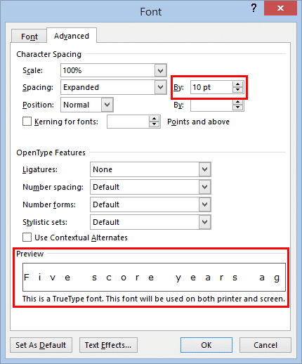 How To Set Spacing Between Letters In Word