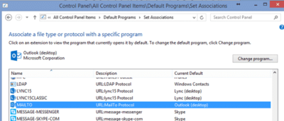 Fix the default mail link back to Outlook - Office Watch