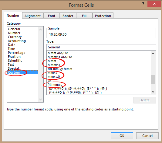 Time duration on excel