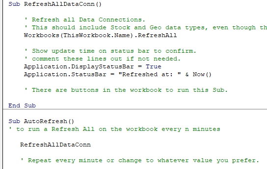 Refresh Chart In Excel Vba