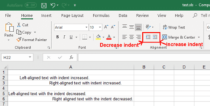 Excel’s text and number alignment choices - Office Watch