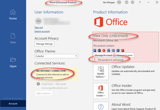 copy microsoft word license to another drive