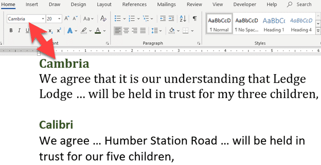 Cambria Font Mac