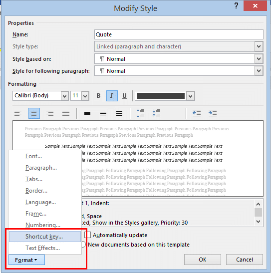 Keyboard Shortcuts for Styles in Word - Office Watch