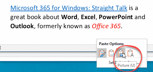 outlook for mac ribbon paste unformatted text