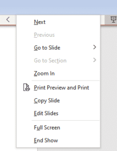 powerpoint presentation in window not full screen