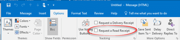 Set Read Receipt On Outlook 2016 For A Mac