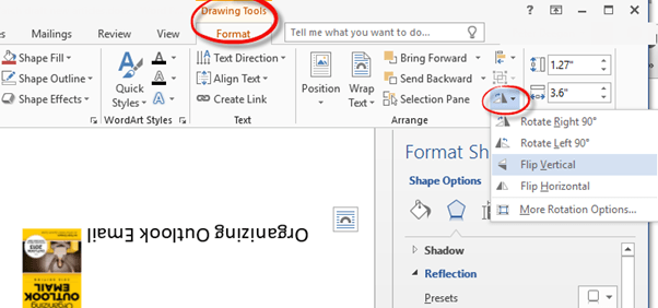 How to reverse text direction in word