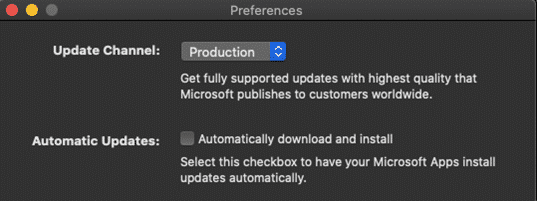 Microsoft updates for mac